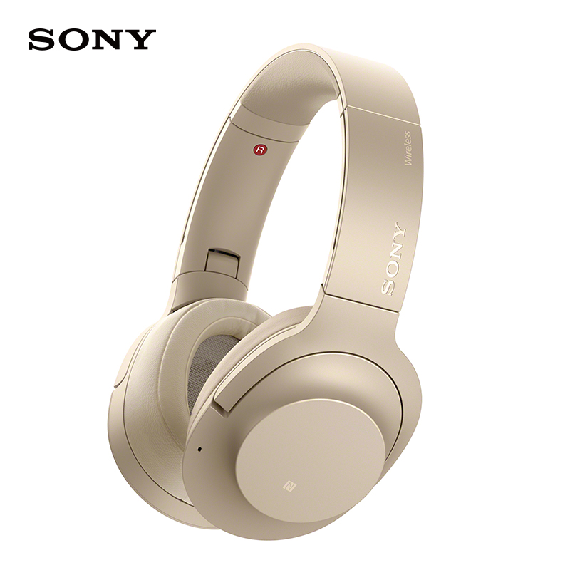 SONY/索尼WH-H900N无线蓝牙耳机 头戴式 Hi-Res降噪耳机 NFC 快速充电 手机音乐游戏耳机 浅金色