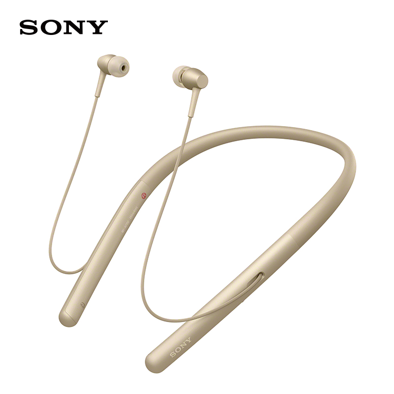 SONY/索尼WI-H700无线蓝牙耳机 颈挂式 Hi-Res立体声降噪耳机 手机音乐游戏耳机 浅金色
