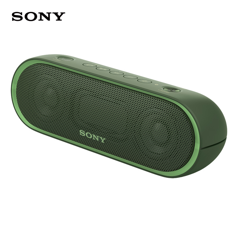 SONY/索尼SRS-XB20无线蓝牙音响 NFC 炫酷灯光 IPX5防水设计 重低音立体声蓝牙音箱 绿色