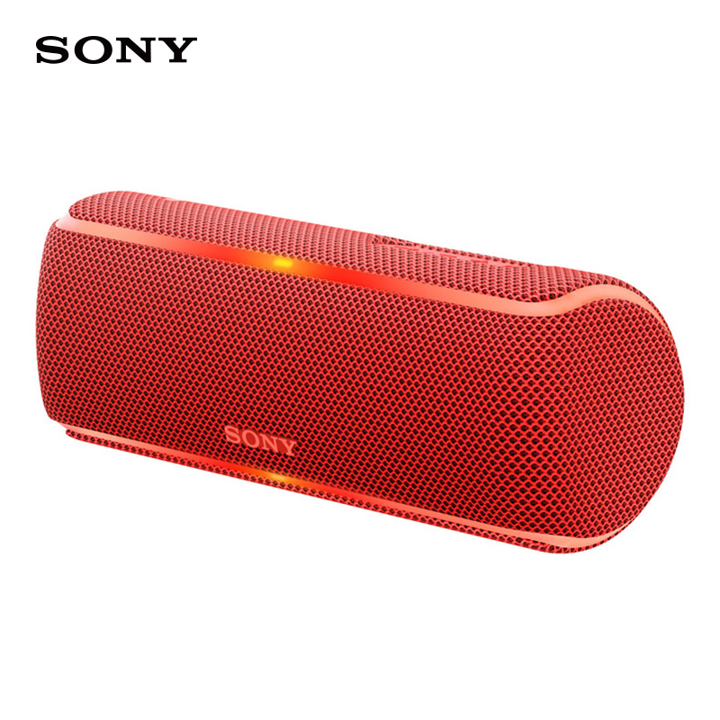 SONY/索尼SRS-XB21无线蓝牙音响 Live Sound三维音效 炫酷灯光 防水设计 澎湃低音蓝牙音箱 红色