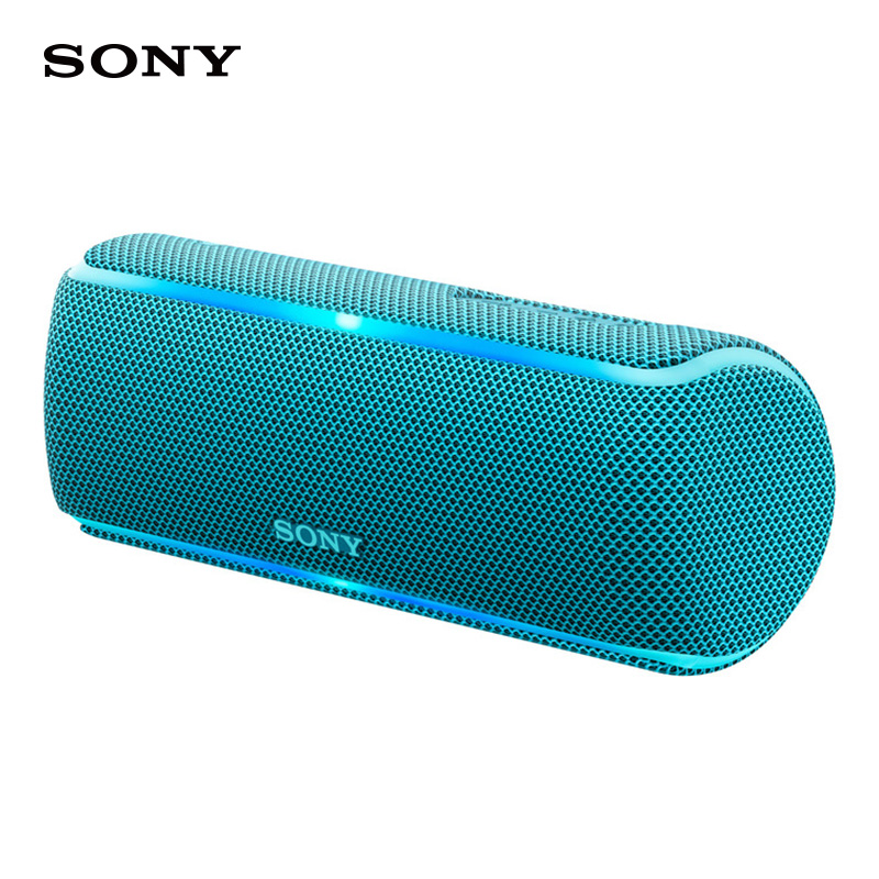 SONY/索尼SRS-XB21无线蓝牙音响 Live Sound三维音效 炫酷灯光 防水设计 澎湃低音蓝牙音箱 蓝色