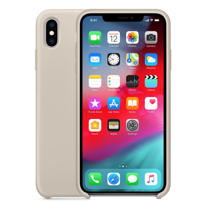 HIGE/苹果 XS手机保护壳 简约全包防摔个性保护软壳 硅胶保护套 适用于iphone XS 岩石色