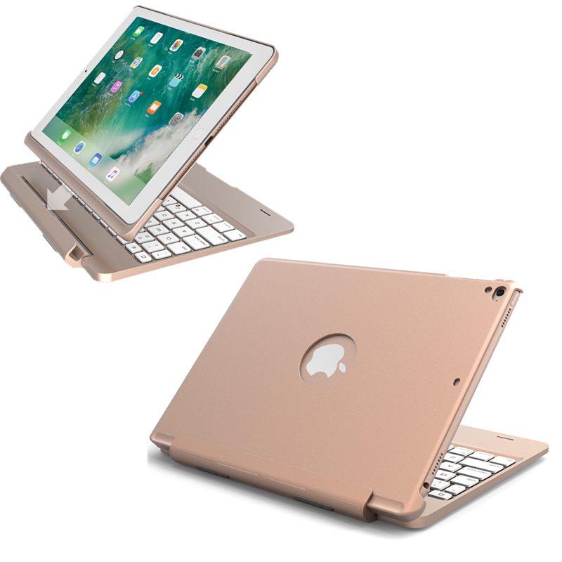 HIGE/无线分体蓝牙键盘 2018新苹果ipad pro 9.7保护套 可拆分式蓝牙键盘套 pro9.7英寸 金色