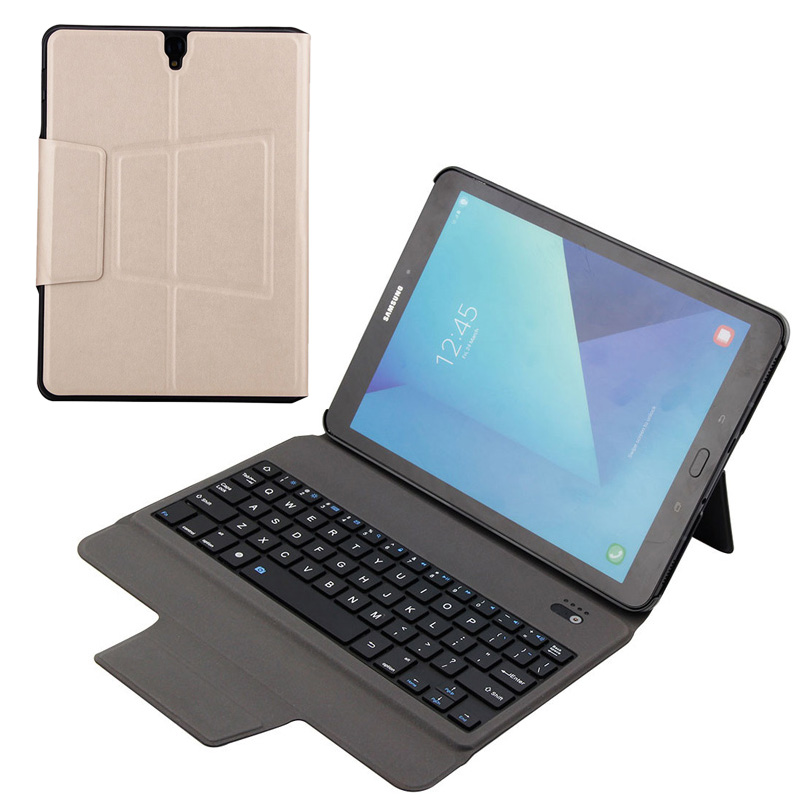 HIGE/无线蓝牙键盘 三星Galaxy Tab S3平板电脑键盘+保护套一体 适用三星 Tab S3 9.7英寸 金色