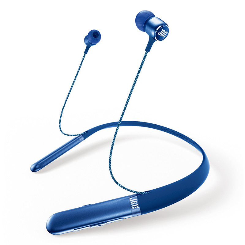 JBL/LIVE 200BT 磁吸颈挂式蓝牙无线耳机 入耳式运动跑步音乐耳机 冰湖蓝