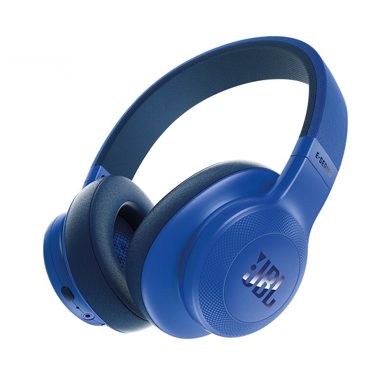 JBL/E55BT 头戴式蓝牙无线耳机 可折叠式游戏耳机耳麦 hifi重低音蓝牙耳机 苹果安卓通用 蓝色
