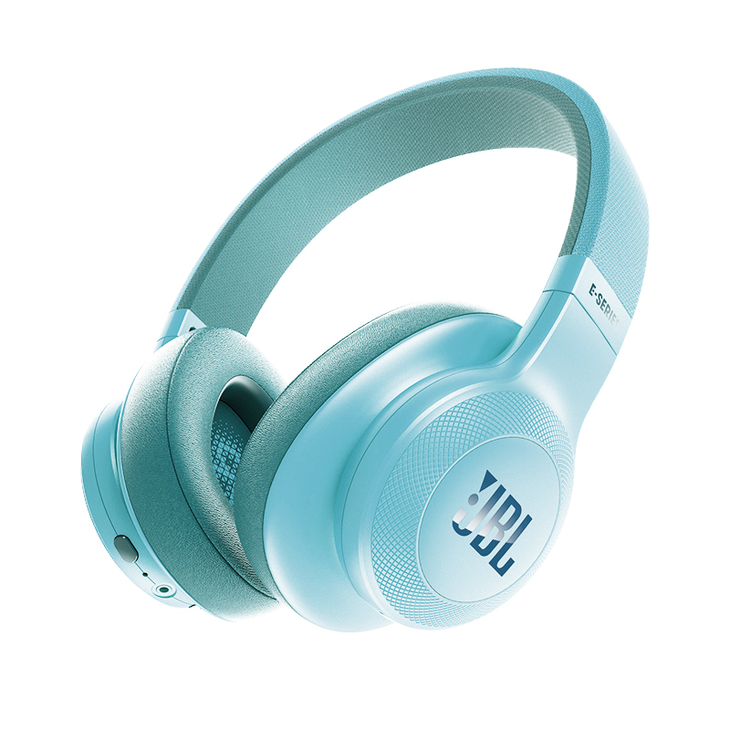 JBL/E55BT 头戴式蓝牙无线耳机 可折叠式游戏耳机耳麦 hifi重低音蓝牙耳机 苹果安卓通用 青色