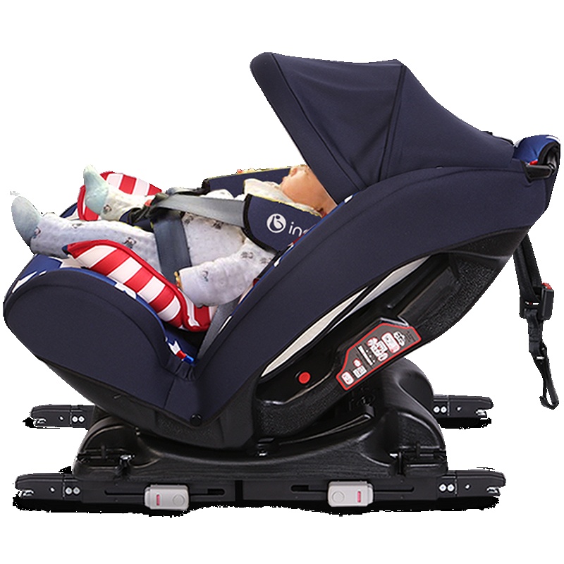 innokids 儿童安全座椅 0-12岁isofix硬接口可坐躺正反双向婴儿汽车车载座椅 星星蓝接口版
