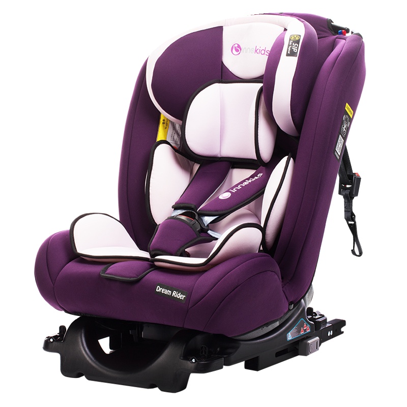 innokids 儿童安全座椅 0-12岁isofix硬接口可坐躺正反双向婴儿汽车车载座椅 活力红接口版