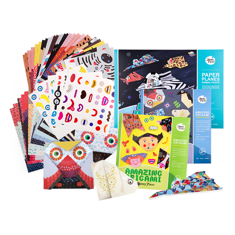 Joan Miro 美乐 儿童折纸手工教学彩色折纸益智玩具动物纸飞机儿童折纸书 动物大会