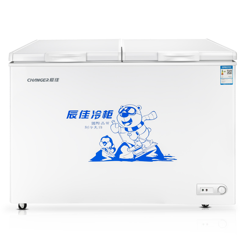 辰佳 (Changer)BCD(W)-286 286升卧式商用双温双箱冷冻冷藏顶开门冷柜 白色