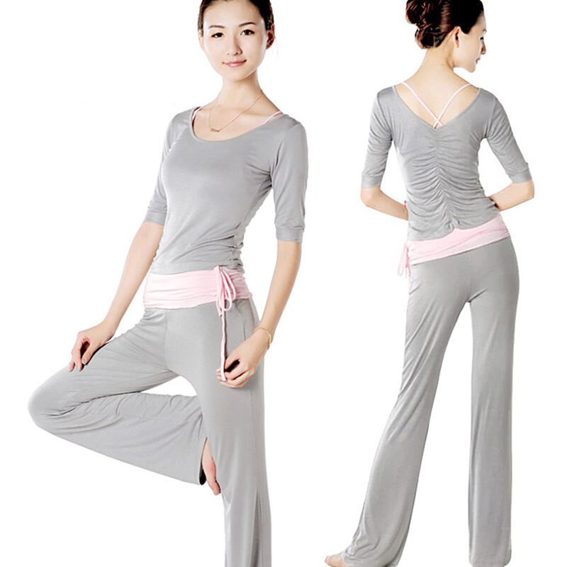 艺动瑜伽服三件套装女春夏修身显瘦愈加健身房跑步舞蹈瑜珈运动服