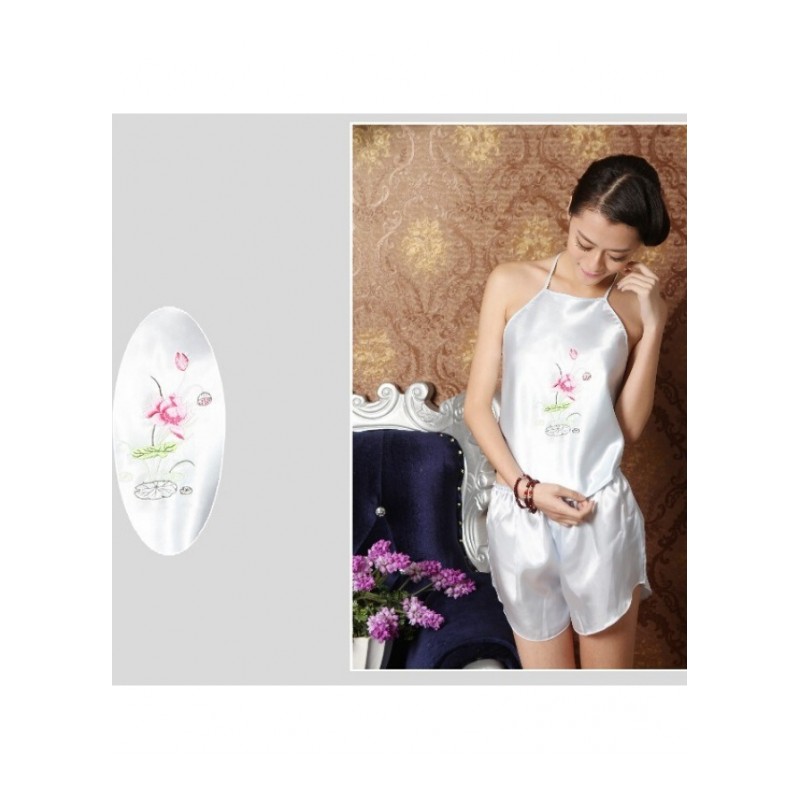 女士性感肚兜诱惑内衣套装透明肚兜蕾丝挂脖抹胸睡衣古典亵衣