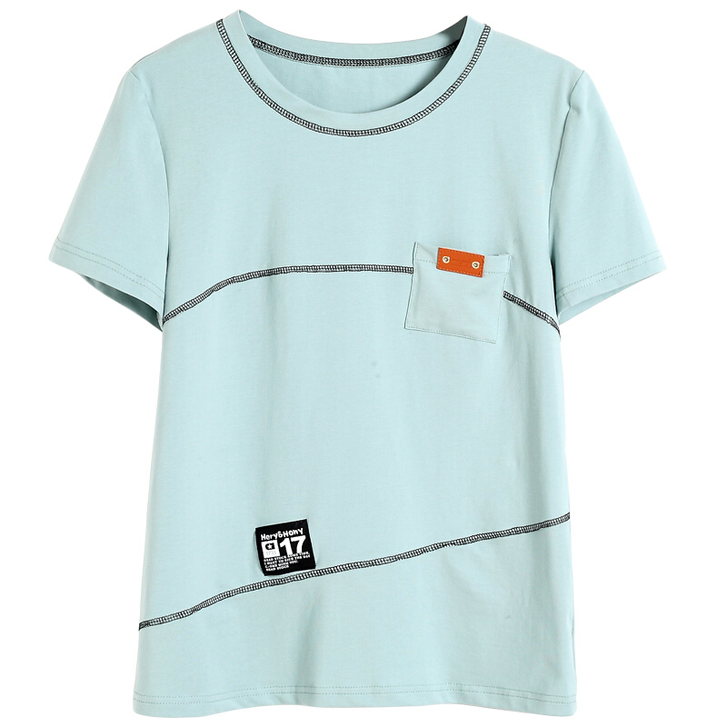 t恤女短袖粉色体桖衫夏季2018新款韩范百搭简约女士丅恤