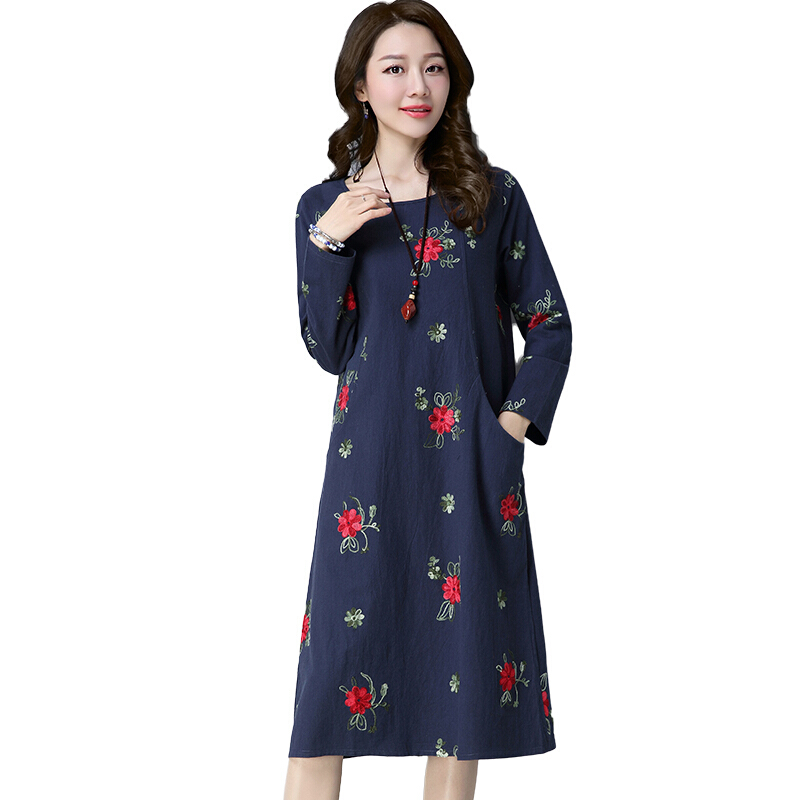 民族风女装长袖裙