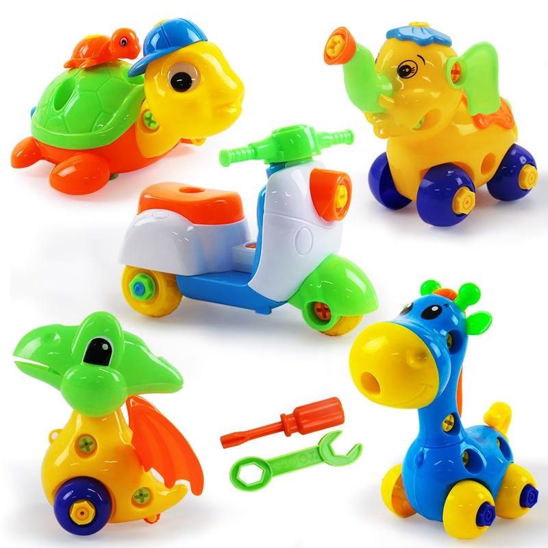 儿童动手拼装螺母工具组合可拆卸益智玩具汽车拆装 随机发货接受备注