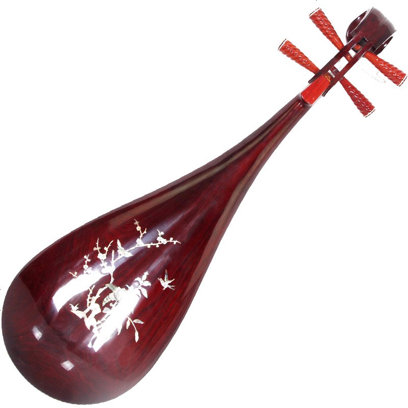 梵巢 琵琶 成人 演奏 乐器 PP-03 红色 椿木材质 贝雕工艺 亮光 上漆 初学 考级