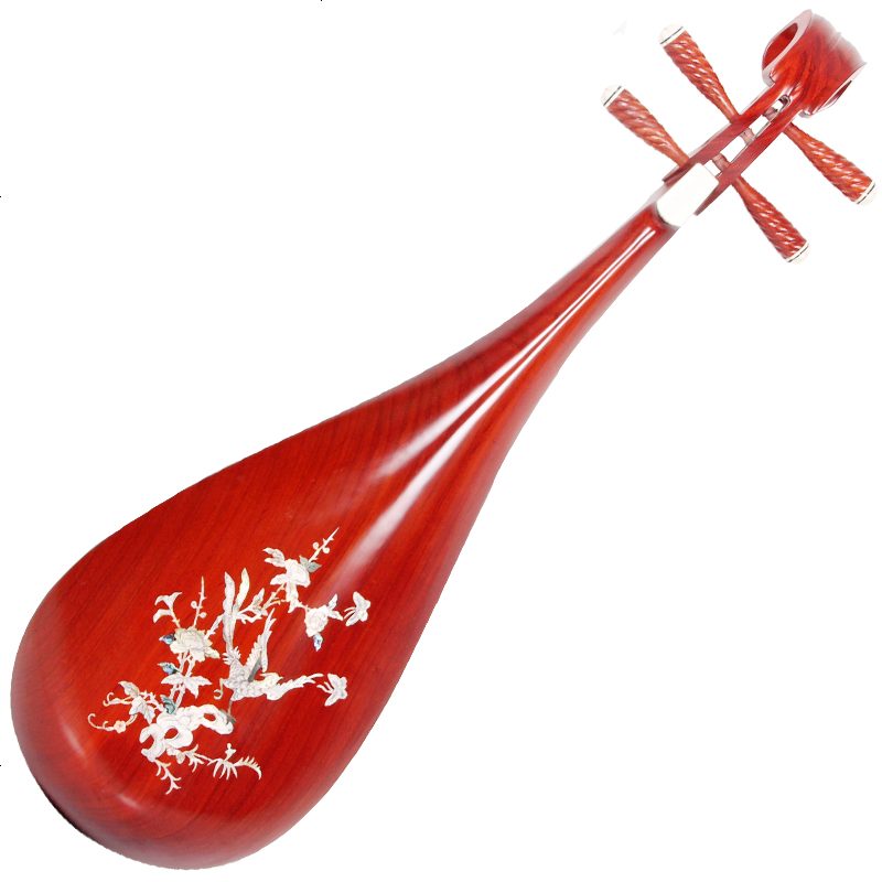 梵巢 红木贝雕琵琶 成人 演奏 考级 用琴 PP-05 红色红木材质 打磨 抛光 工艺