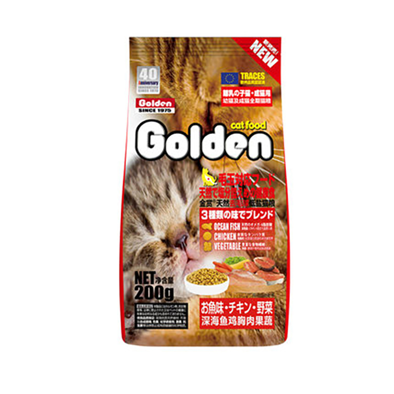 金赏去毛球低盐猫粮200g 日本进口猫粮去毛球猫粮低盐室内成猫田园猫成幼猫 付邮试吃