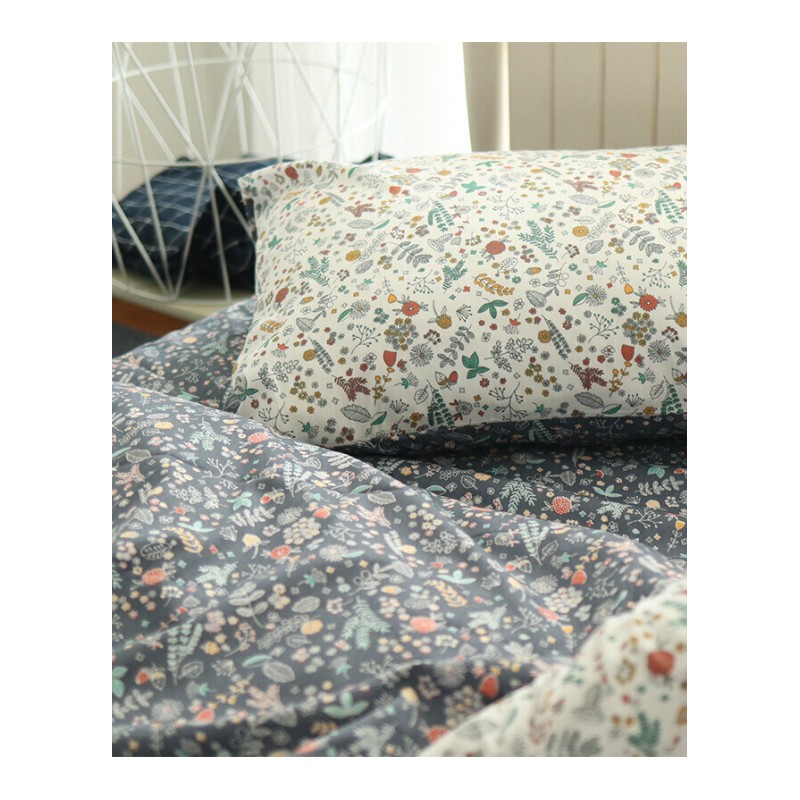 日系碎花ab少女儿童布定制做宿舍床单被套床笠枕套床上用品