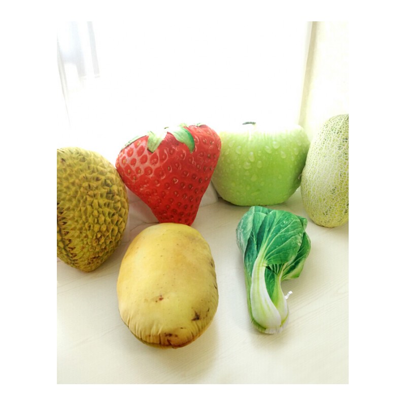 创意仿真蔬菜3D莓水果抱枕靠垫家居沙摆设恶搞拍照道具玉米1米单个价对应尺寸详情