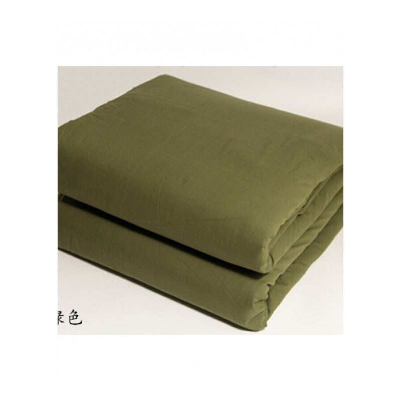 2018新款床上用品军绿色三件套学生军训宿舍单位单人床单枕套被罩