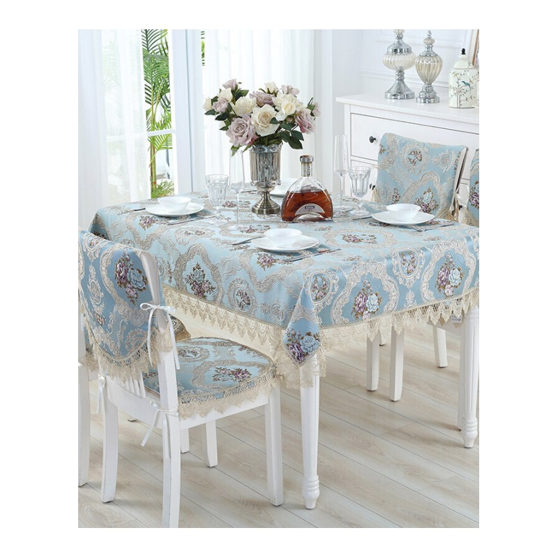 泰绣欧式餐桌布蕾丝布艺茶几布桌旗立体印花盖布椅垫椅背