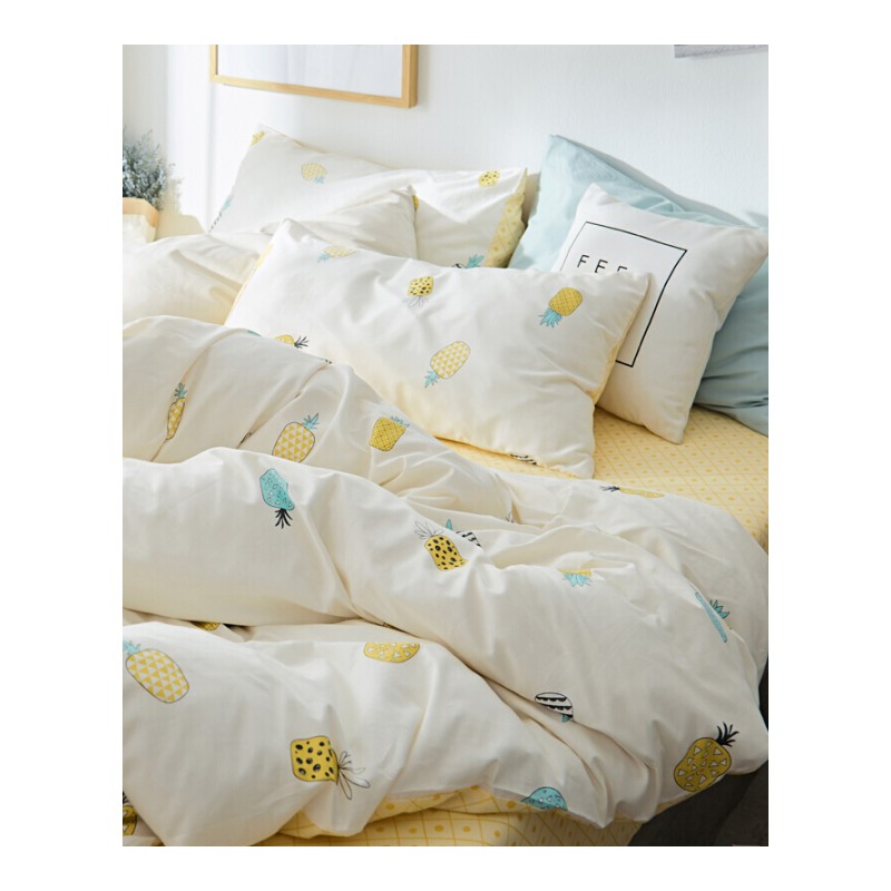 四件套棉棉卡通1.5米1.8m床单被罩床笠款双人床上用品三件套