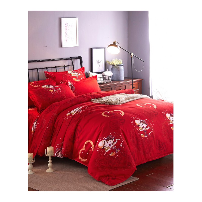 加厚磨毛四件套棉棉秋冬1.5m单双人1.8m2.0m床单被套床上用品