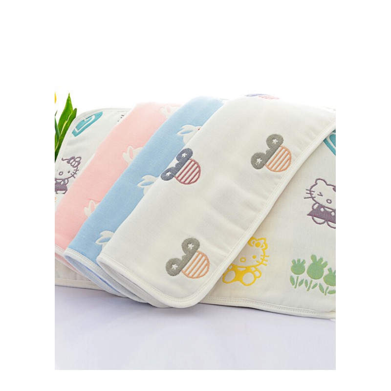 儿童枕巾棉加厚六层纱布婴儿枕巾吸汗透气幼儿园宝宝枕巾一条