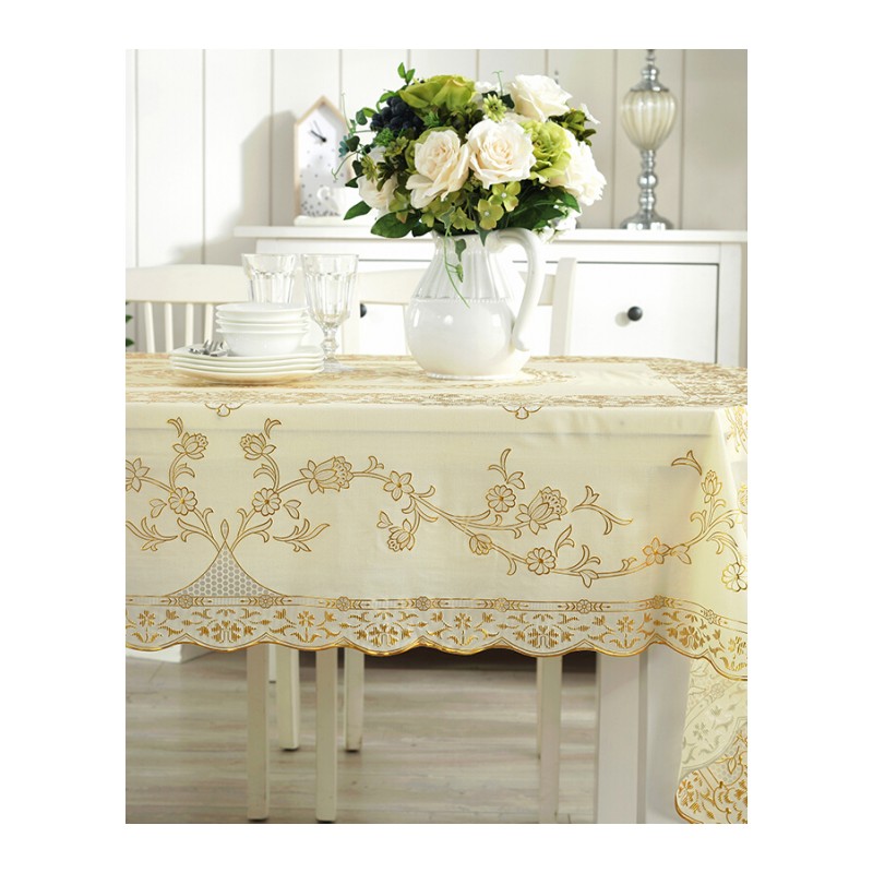 可折叠伸缩桌椭圆形桌布防水防烫防油免洗PVC欧式家用茶几餐桌布
