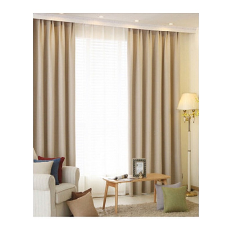 简约现代纯色棉麻窗帘遮光落地窗客厅卧室上测量安装定制重庆