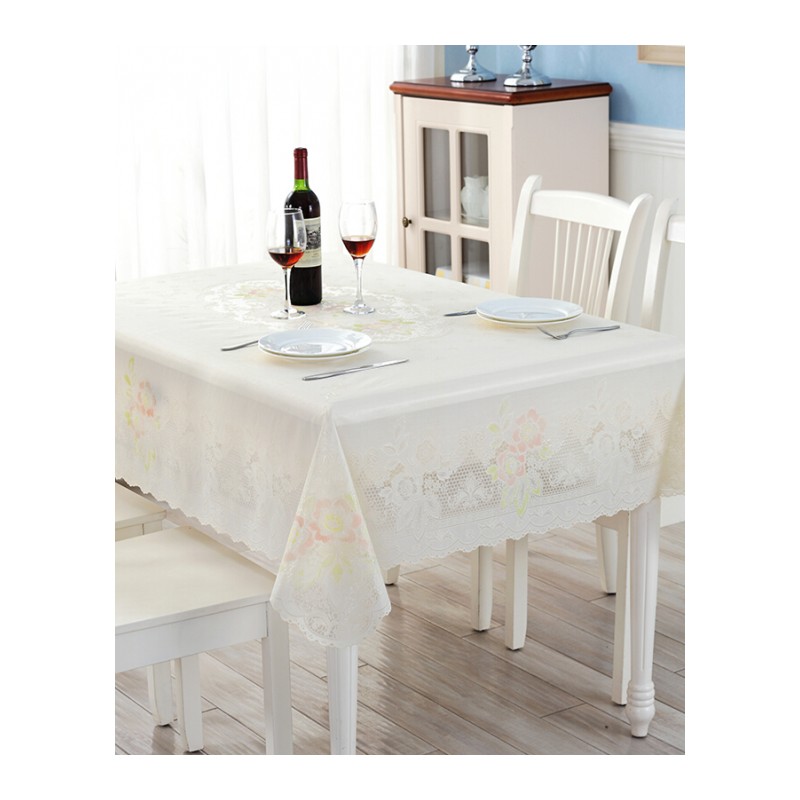 家音塑料桌布pvc防水防油餐桌布免洗台布茶几垫欧式印花桌垫