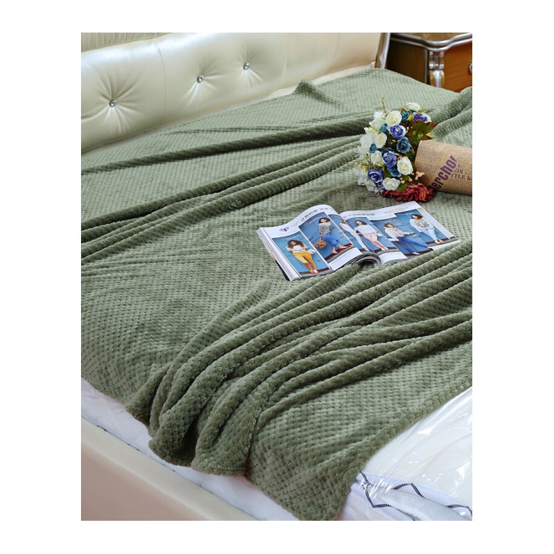 法兰绒小毛毯学生珊瑚绒毯子冬季加厚空午睡毯单人床单毛巾被子