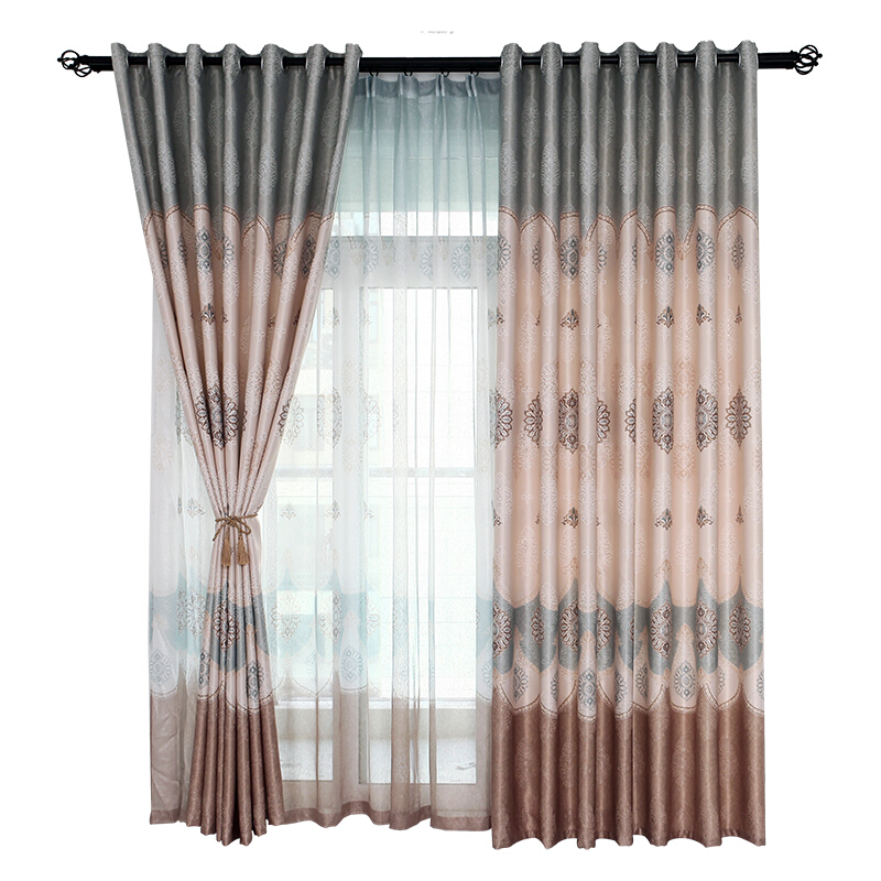 新中式窗帘中国风水墨古典遮光客厅卧室书房窗帘成品