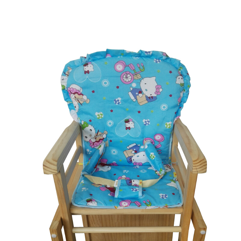 儿童木餐椅坐垫儿童餐椅布套宝宝餐椅座套婴儿餐椅坐垫六色彩虹+餐盘32*37*70