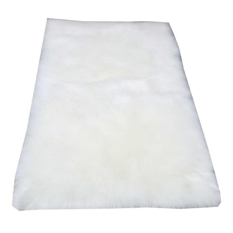 白色长毛绒地毯卧室地毯仿羊毛地毯商铺橱窗地毯背景毯圆形地毯