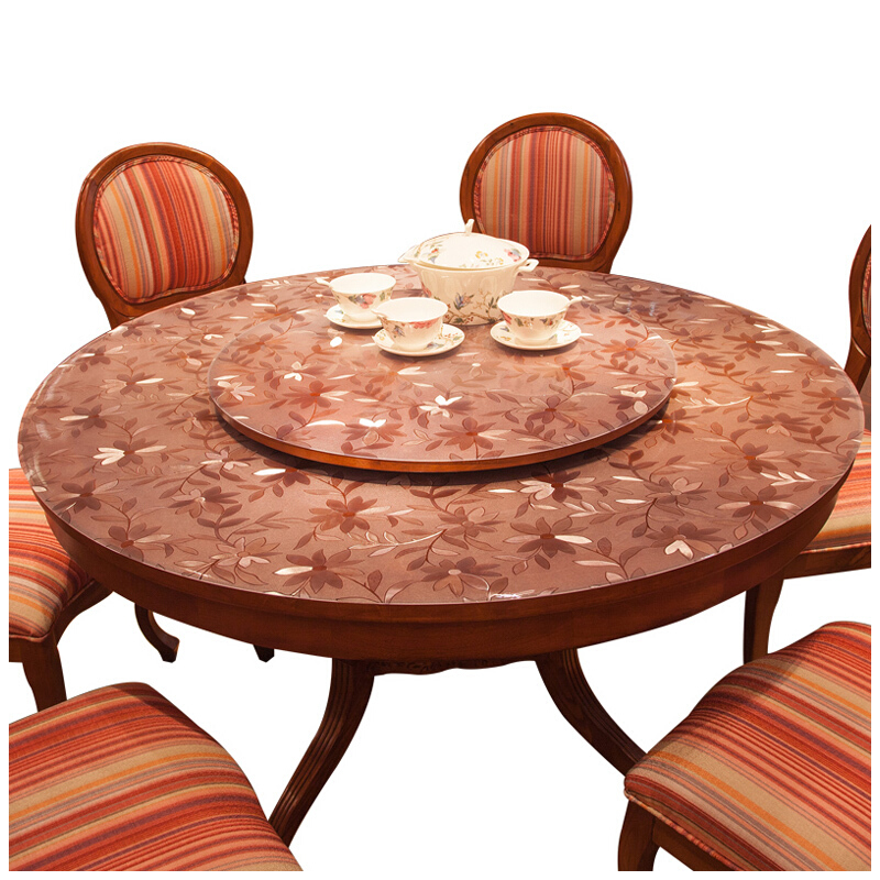 圆形pvc软玻璃圆桌桌布防水防油防烫透明欧式水晶板餐桌垫隔热垫