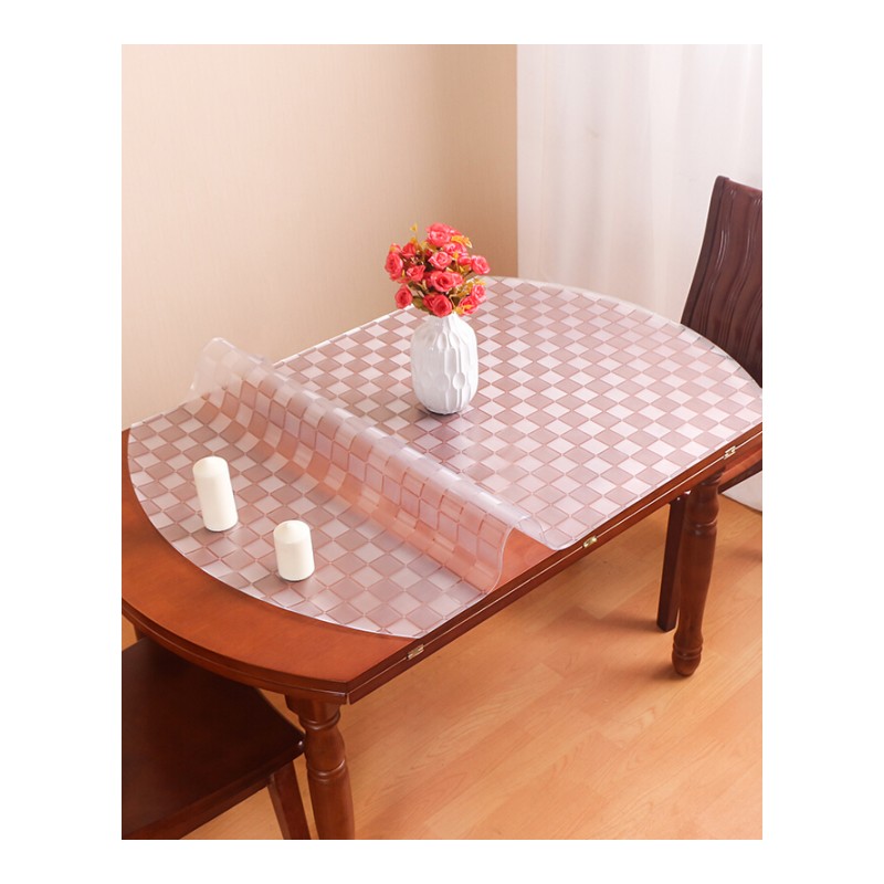 软玻璃餐桌布台布伸缩折叠桌椭圆形桌布餐桌垫水晶板防水防油pvc