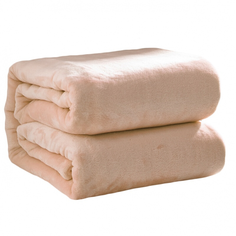 加厚360g单层纯色法莱绒毛毯素色空休闲毯子珊瑚法兰绒床单