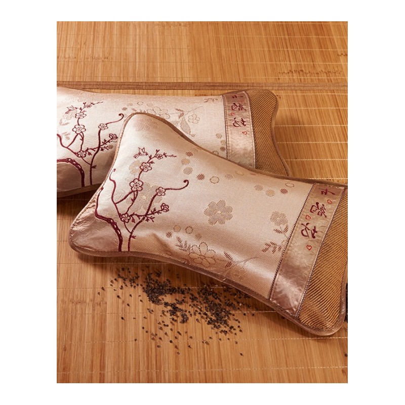 夏季凉枕荞麦枕头单人护颈椎枕头散装荞麦壳婴儿学生麻将竹枕