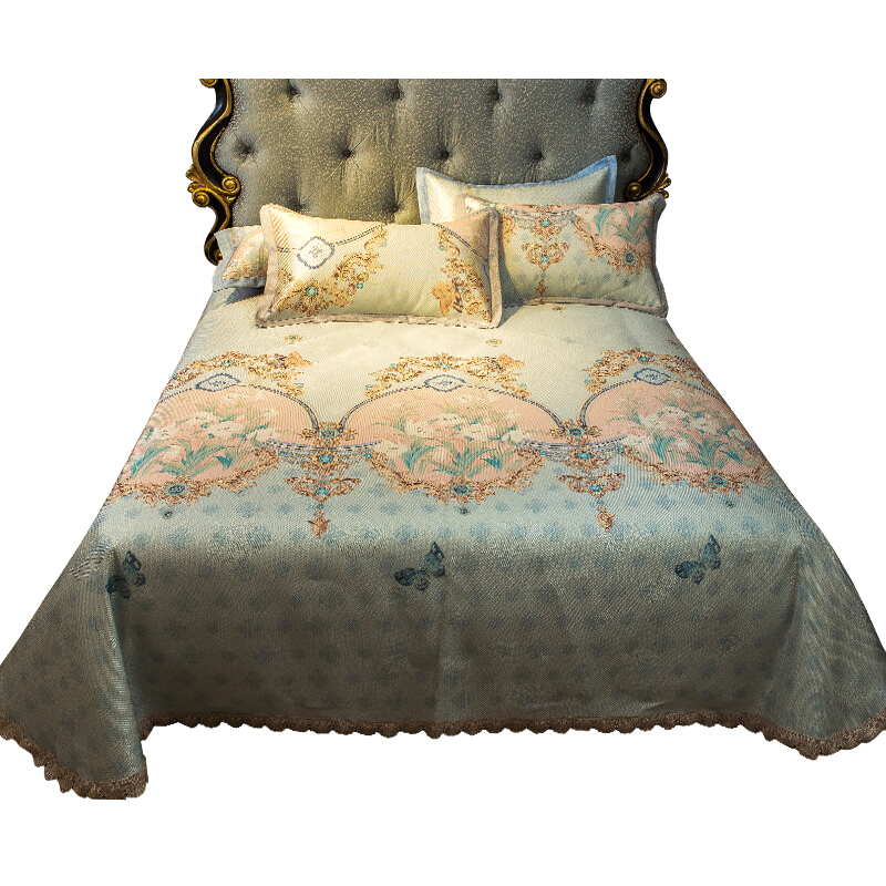 凉席1.8m床折叠可水洗冰丝席三件套夏季可机洗床单1.5米夏天席子