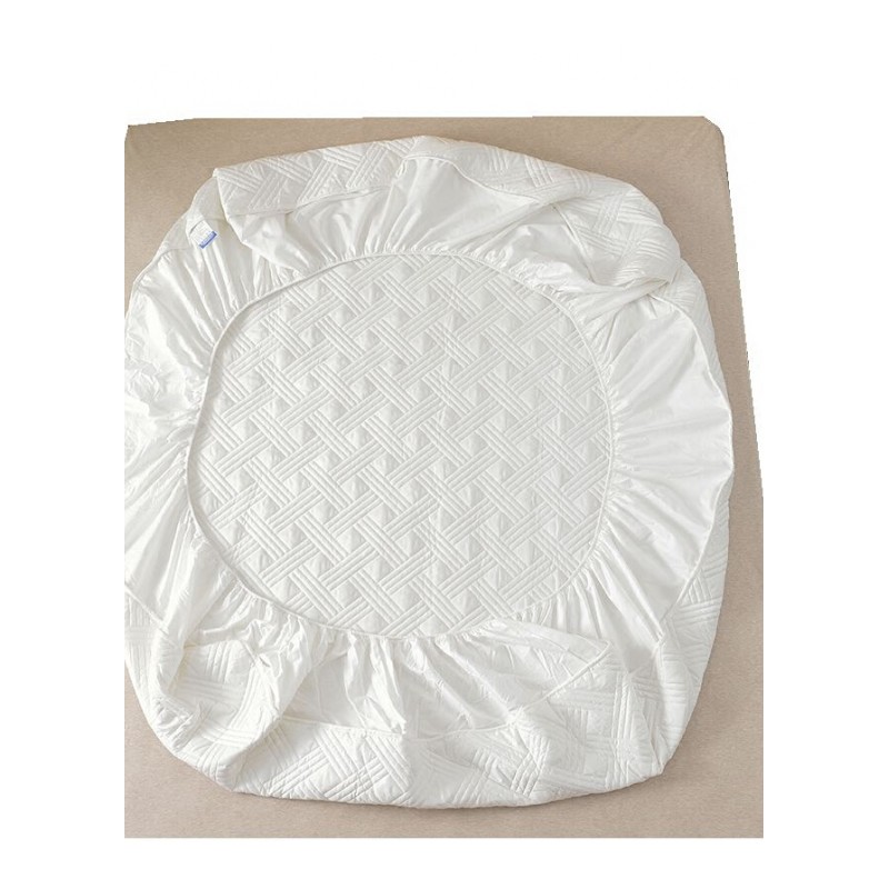 床笠单件全棉夹棉保护套纯棉加厚防滑床垫套防尘罩全包床罩白色白色