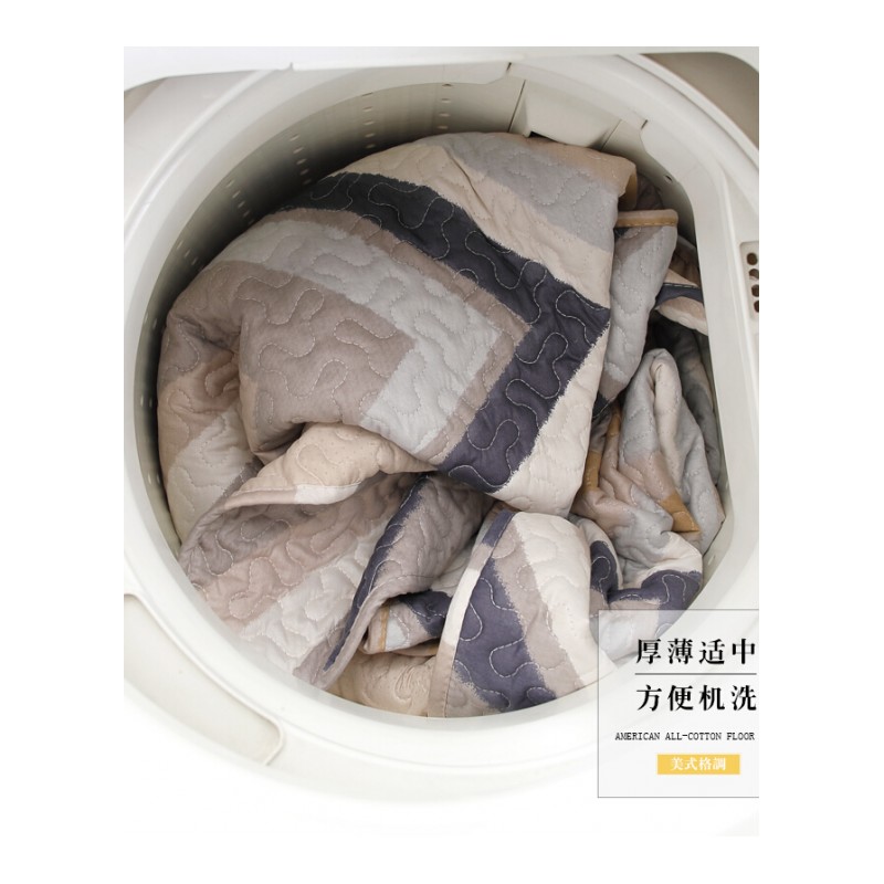 可定制美式纯棉家用满铺茶几爬行榻榻米地垫全棉卧室地毯可机洗