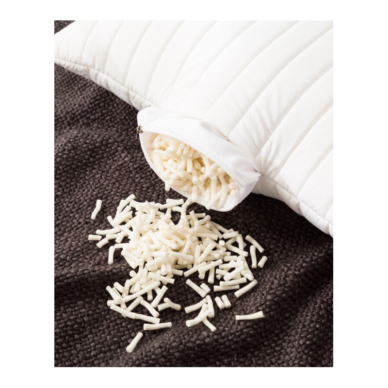 家纺天然乳胶枕头枕芯护颈枕全棉高低枕学生单人颈椎儿童枕头白色白色乳胶枕