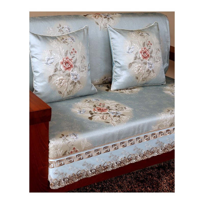 沙垫四季通用实木布艺定做防滑现代123组合客厅套装新中式坐垫