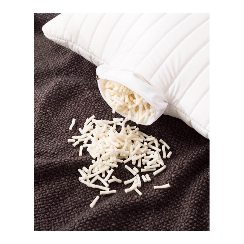 全棉高低乳胶枕芯记忆棉手工绗缝护颈枕头纯棉深睡眠天然乳胶 乳胶枕 单只