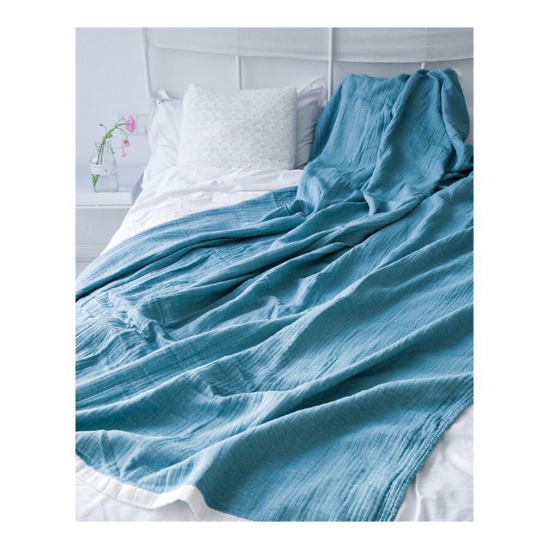毛巾被纯棉单人双人夏季薄小毛毯被子四层纱布午睡毯子夏天空毯