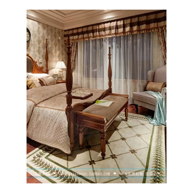 欧式手工羊毛混纺客厅卧室飘窗茶几满铺长方形可定制床边羊毛地毯