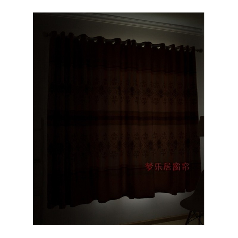 卧室客厅飘窗遮光隔热半帘田园窗帘成品全遮光短帘2米高窗帘定制